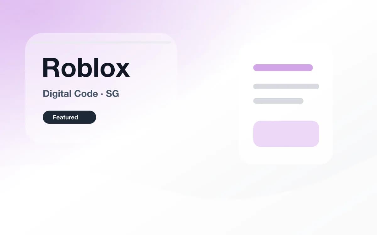 Roblox 电子兑换码（新加坡） 封面
