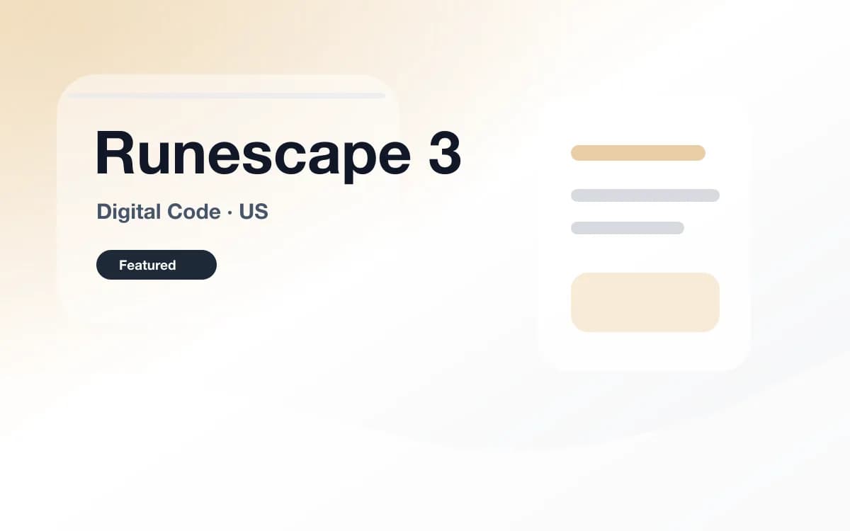 Runescape 3 电子兑换码（美国） 封面