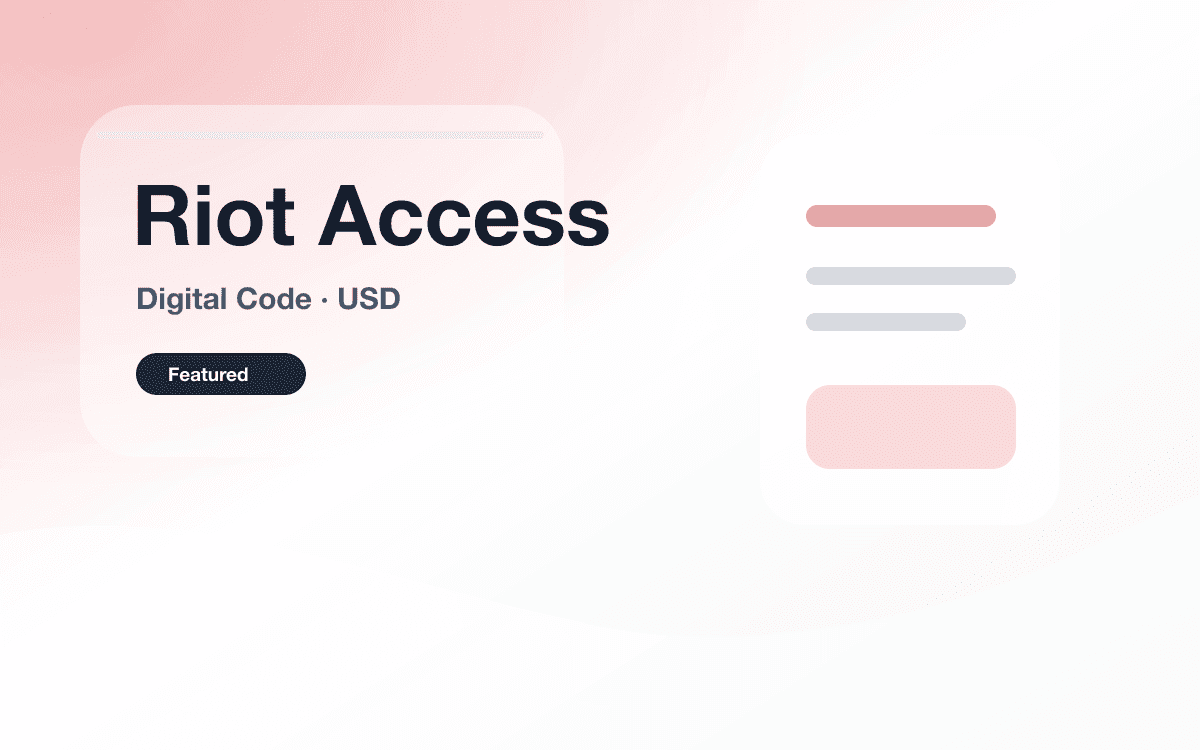 Riot Access 电子兑换码（美元） 封面