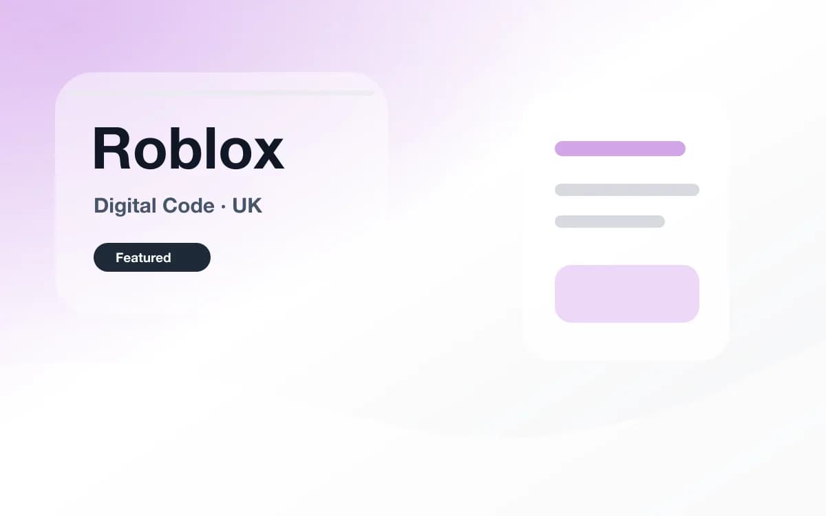 Roblox 电子兑换码(英国) 封面
